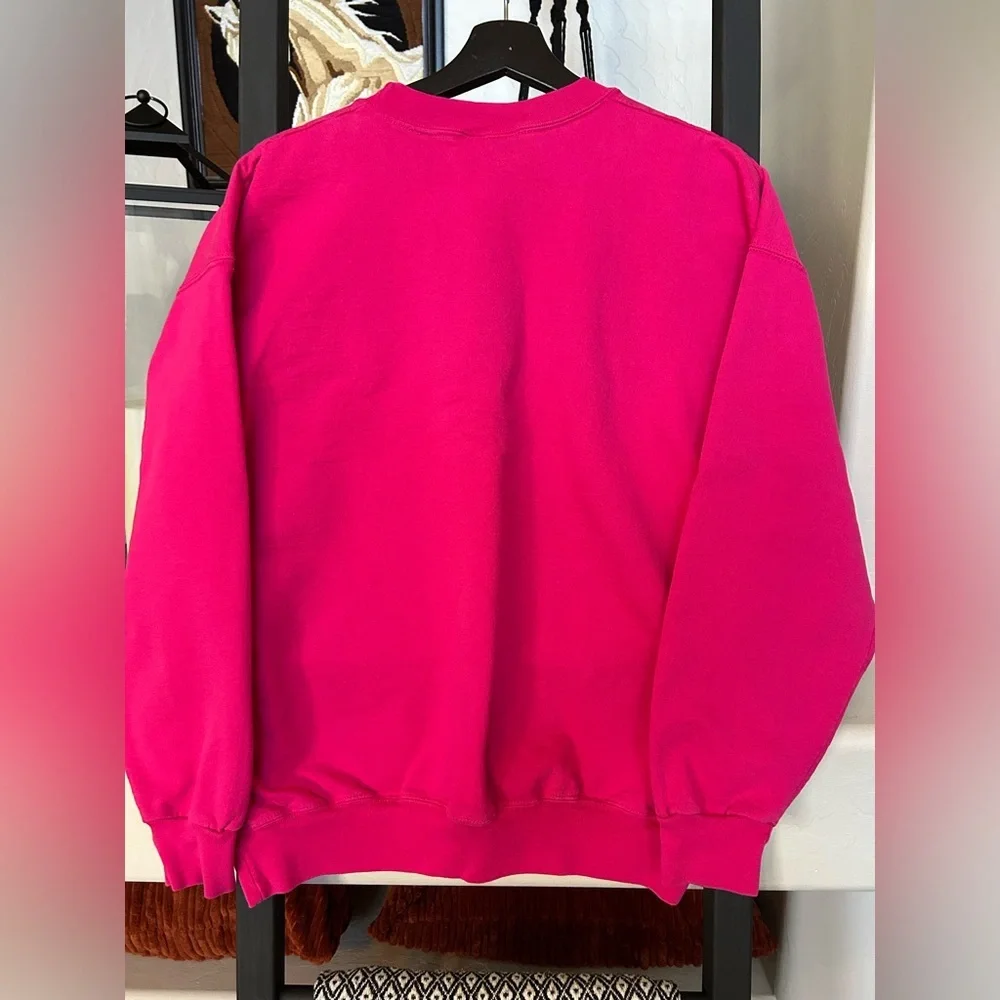 Vintage Laurel Burch Cat Print Crew Neck Sweatshirt Pink Size Large - Picture 3 of 9